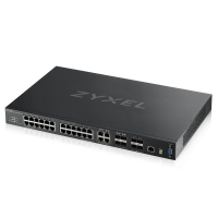 XGS4600-32 Switch L3 коммутатор Zyxel XGS4600-32, rack 19&quot;, 24xGE, 4xCombo (SFP/RJ-45), 4xSFP+ , стекируемый (до 4), 2 источника питания AC