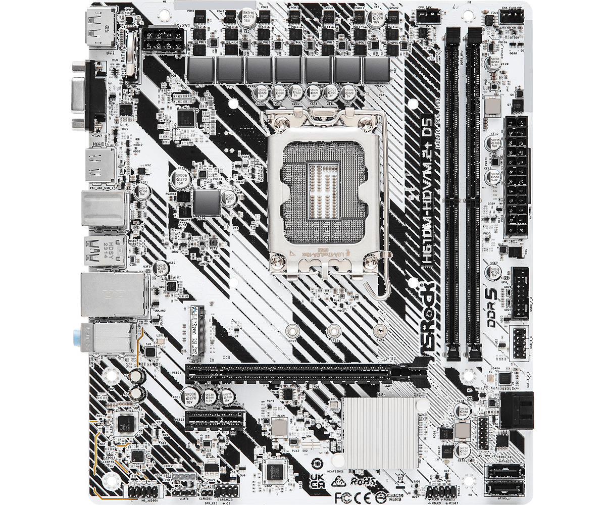   ASRock LGA 1700 Intel H610 H610M-HDV/M.2+ D5