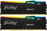 Оперативная память Kingston FURY Beast RGB XMP 64GB 6000MT / s DDR5 CL30 (Kit of 2), KF560C30BBAK2-64, RTL