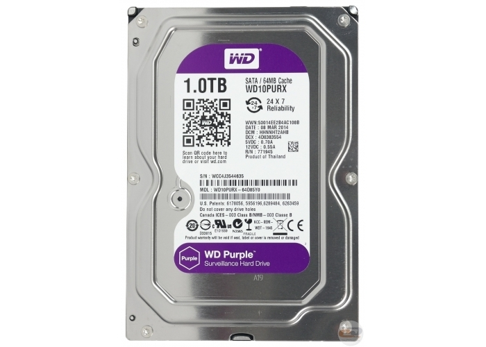 

Жесткий диск Western Digital Purple 3.5 PURX 1TB 7.2K SATA3