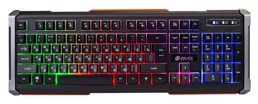 

Клавиатура Oklick KeyBoard 710G BLACK DEATH 476393, цвет черный