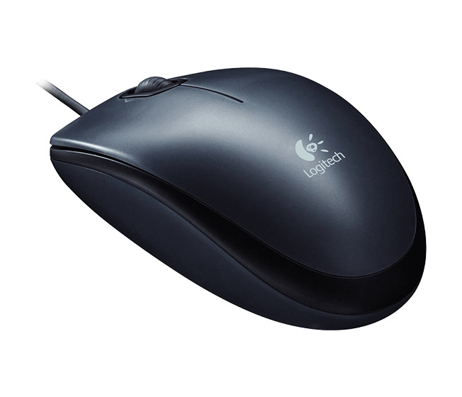 Мышь Logitech USB M100 910-005003, цвет темно-серый