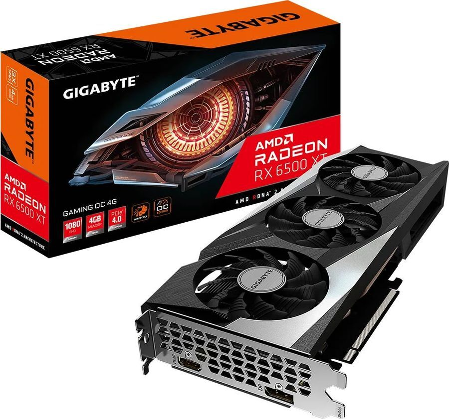 

Видеокарта Gigabyte Radeon RX 6500 XT 4 Б Retail