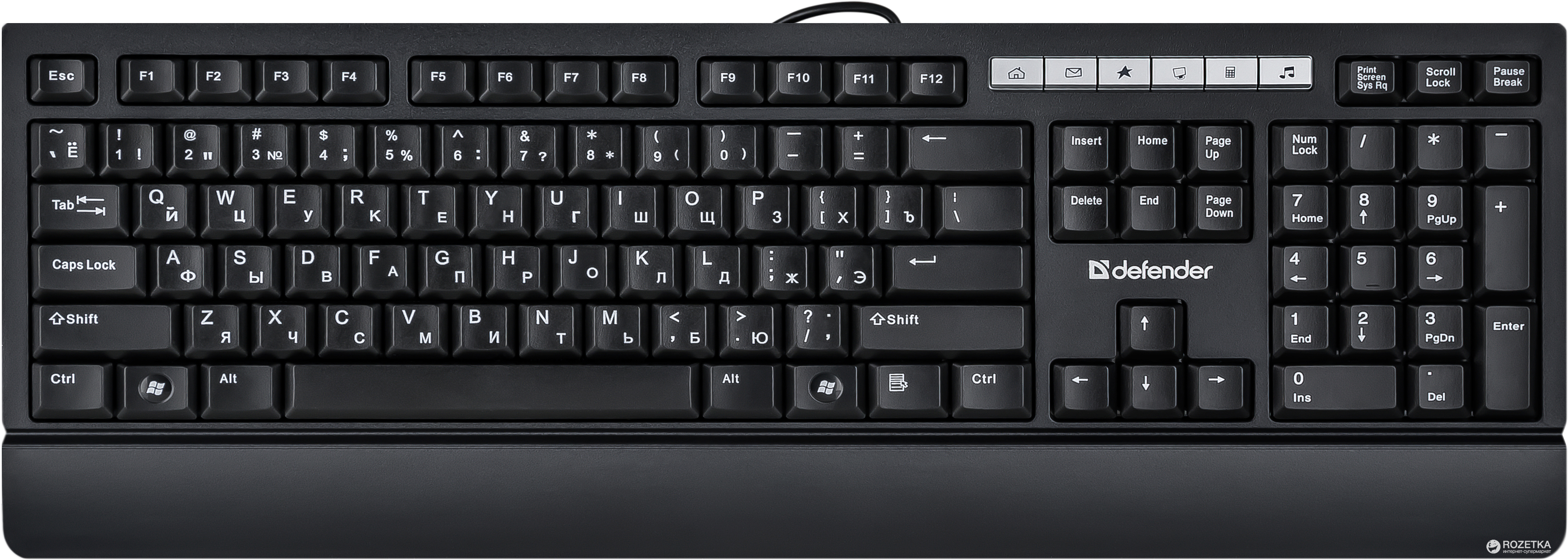 Defender Проводная клавиатура Episode SM-950 RU,черный,полноразмерная USB