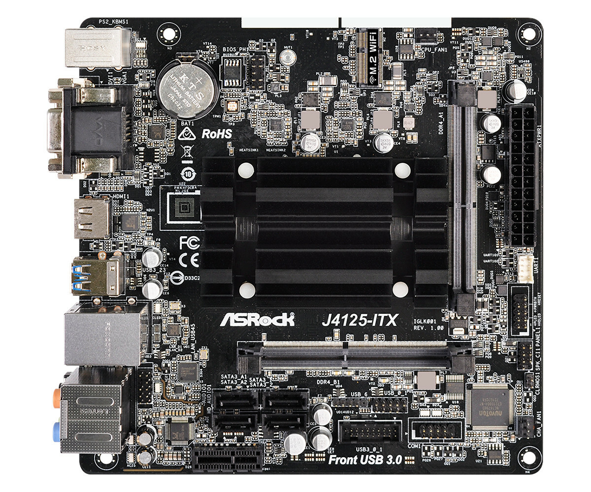 

Материнская плата ASRock Onboard CPU J4125-ITX