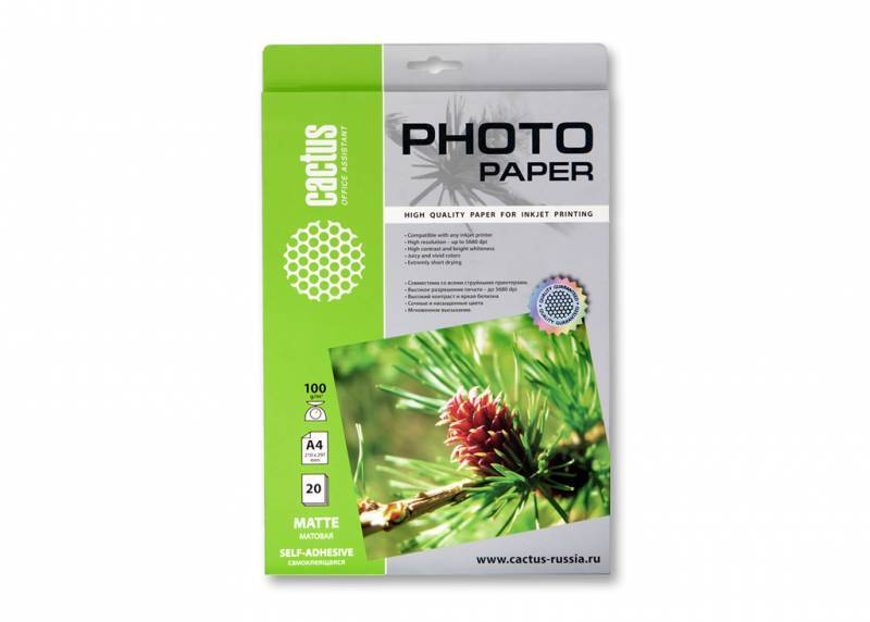 

Бумага белый Cactus CS-MSA410020
