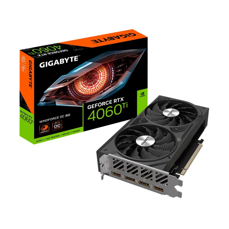 

Видеокарта Gigabyte GeForce RTX 4060 Ti 16 Б Retail