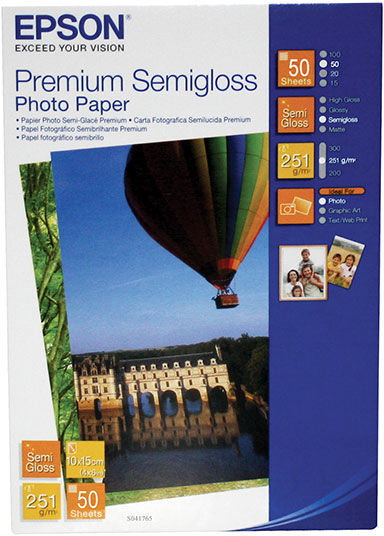  Epson Semigloss Photo Paper, C13S041765