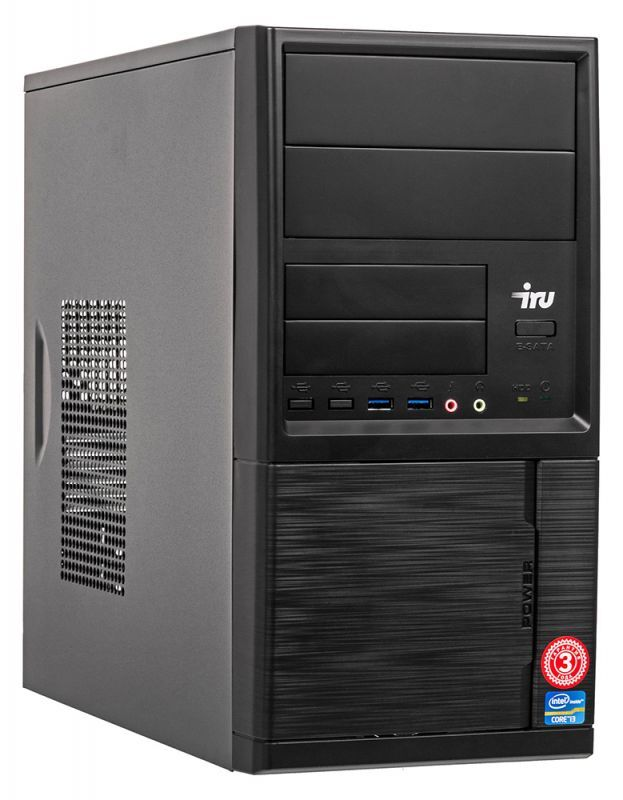 

ПК IRU Home 312 MT PG G5420 (3.8) 4Gb 1Tb 7.2k UHDG 610 Free DOS GbitEth 400W черный