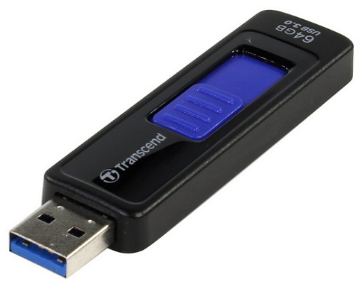 Transcend 64GB JetFlash 760 (Black/Blue) USB 3.0 TRANSCEND - фото 1