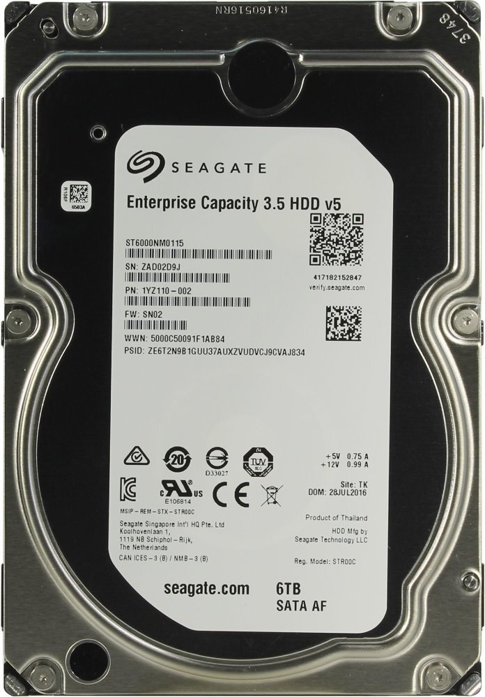    SEAGATE Enterprise Capacity 3.5  6000GB 7.2K SATA3