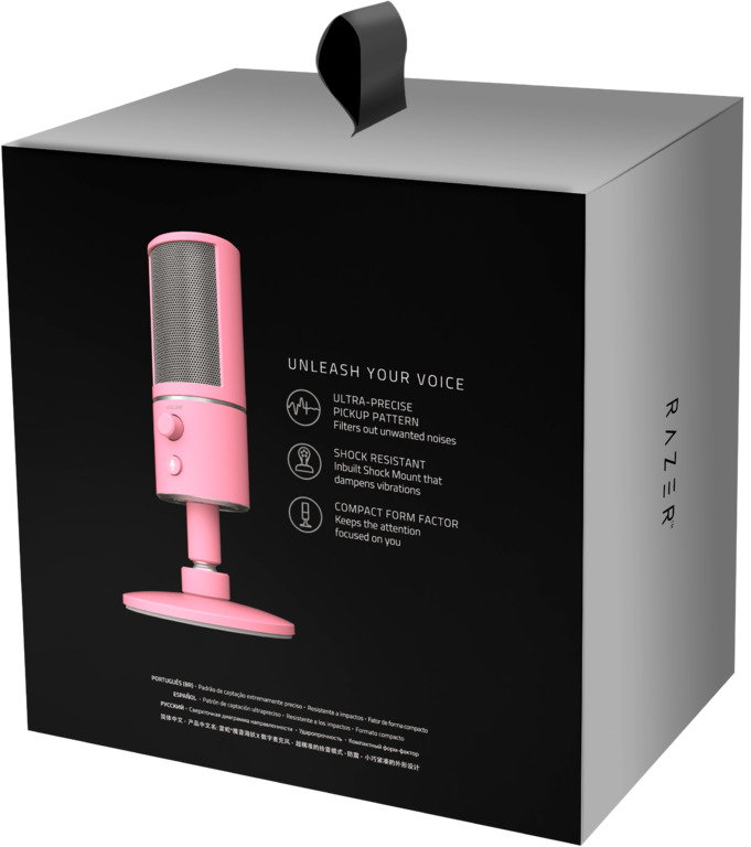 Razer Seiren X  Quartz - Desktop Cardioid Condenser Microphone - FRML Packaging