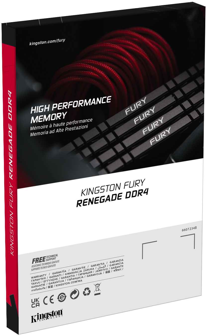

Оперативная память Kingston Desktop DDR4 3600МГц 16GB, KF436C16RB1/16, RTL