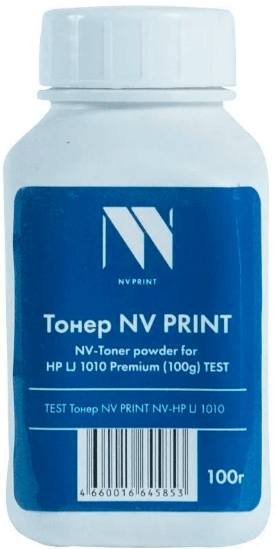 Тонер черный NVPrint для HP, NV-1010-PR-TEST100G