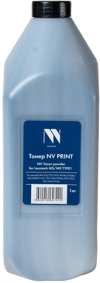 

Тонер черный NVPrint для Lexmark, NV-LX-TYPE1-1KG