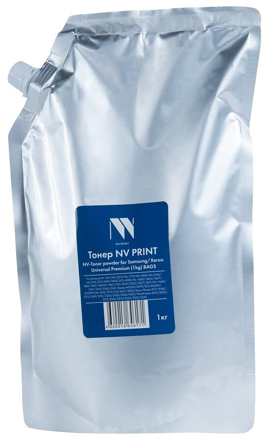 

Тонер черный NVPrint для Samsung, NV-S/X-UNIV-PR-1KG-BAG