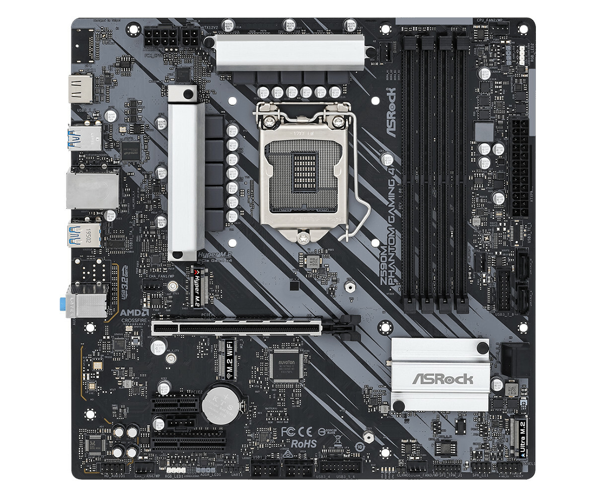 

Материнская плата ASRock LGA 1200 Intel Z590 Z590M PHANTOM GAMING 4