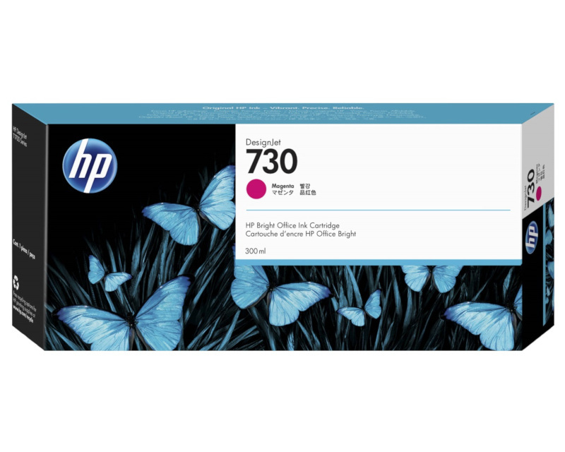 Картридж струйный HP 730 P2V69A пурпурный (400мл) для HP DJ T1700 HP Inc. - фото 1