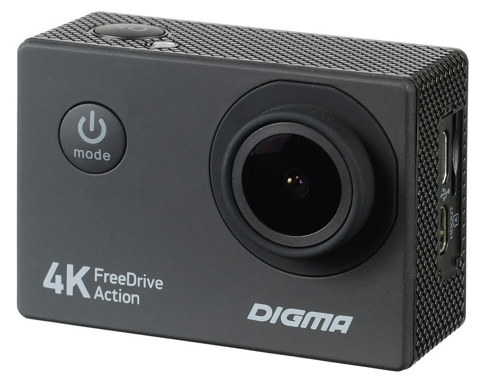 Видеорегистратор Digma FreeDrive Action 4K черный 8Mpix 2160x3840 2160p 140гр. DIGMA