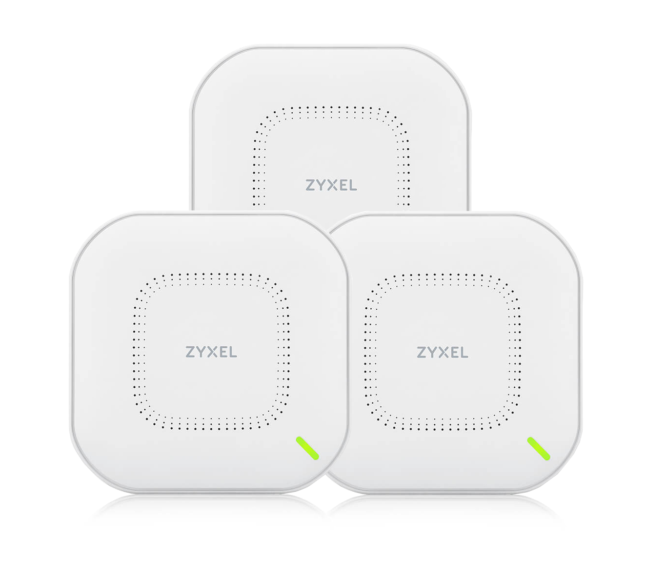 

Комплект из трех гибридных точек доступа Zyxel NebulaFlex NWA210AX, WiFi 6, 802.11a/b/g/n/ac/ax (2,4 и 5 ГГц), MU-MIMO, антенны 4x4, до 575+2400 Мбит/