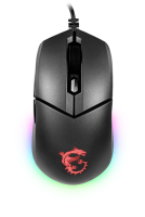 Gaming Mouse MSI Clutch GM11, Wired, DPI 5000, symmetrical design, RGB lighting, Black