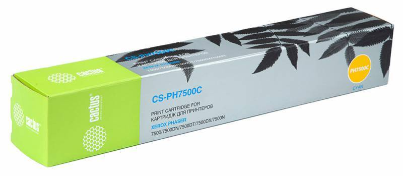 

Тонер-картридж голубой Cactus CS-PH7500C