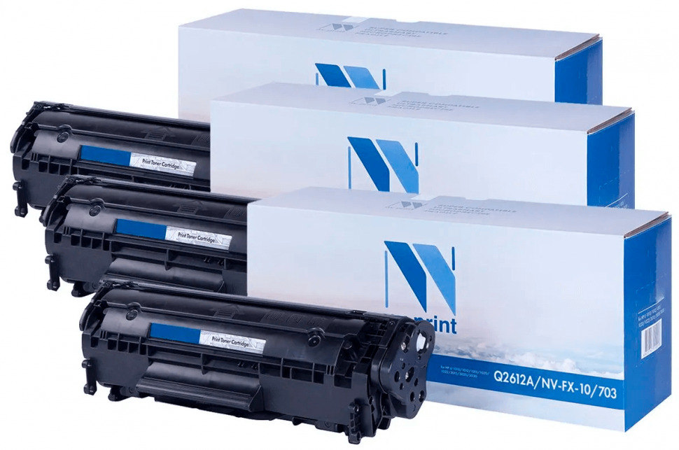 

Картридж черный NVPrint Универсальные, NV-Q2612A/FX10/703-SET3