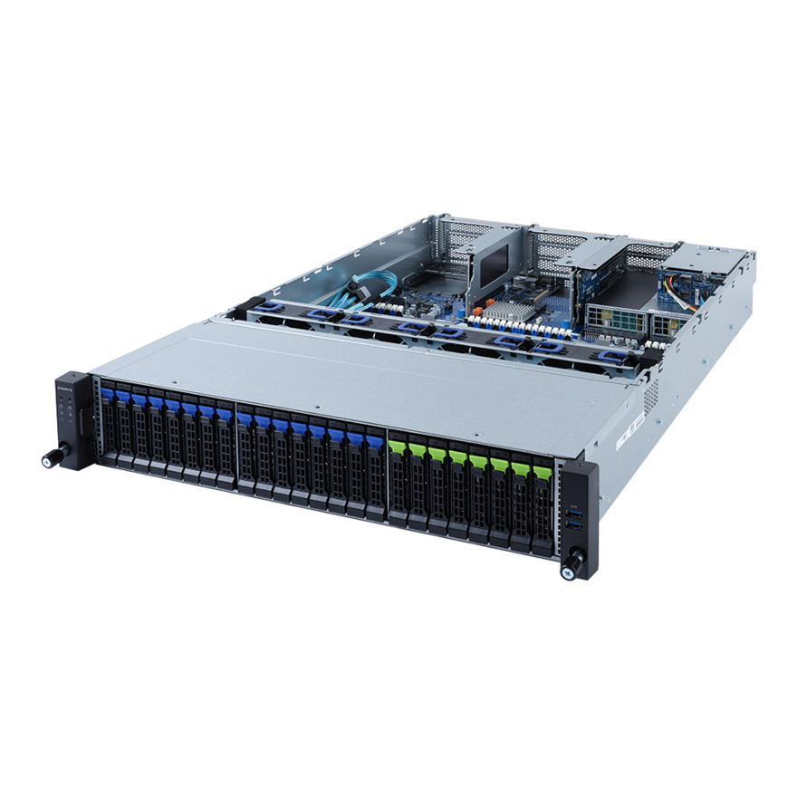 Gigabyte Server Platform R282-N81 2U CPU(2)3rd Gen Xeon/2xHeatsink up to 270W/DIMM(32)/16x2,5''SATA/SAS/8x2,5''SATA/SAS/NVMe/2x2.5
