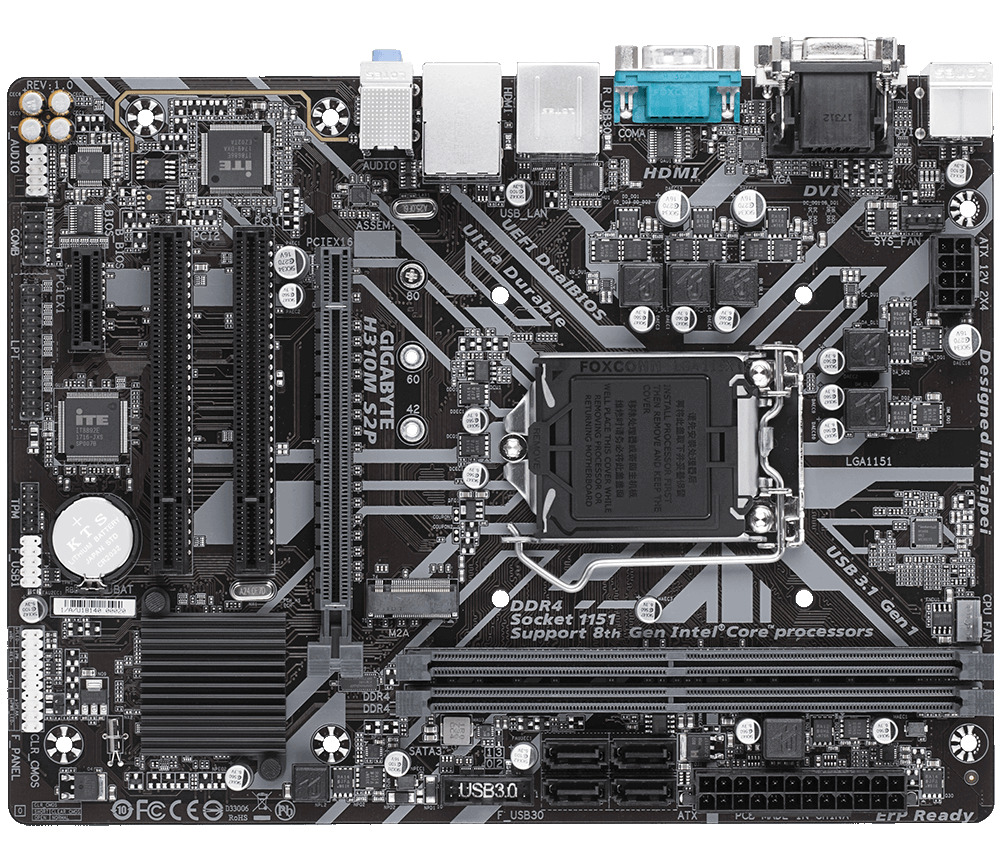 

Материнская плата Gigabyte LGA1151 Intel H310 H310M S2P