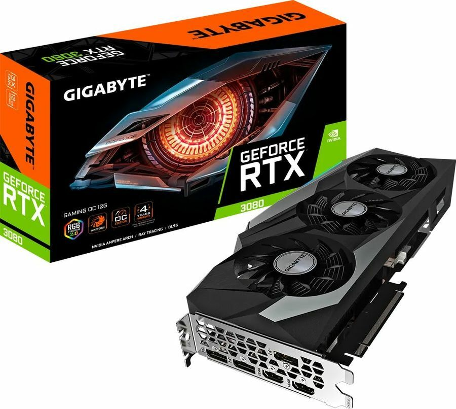 

Видеокарта Gigabyte GeForce RTX 3080 12 Б Retail