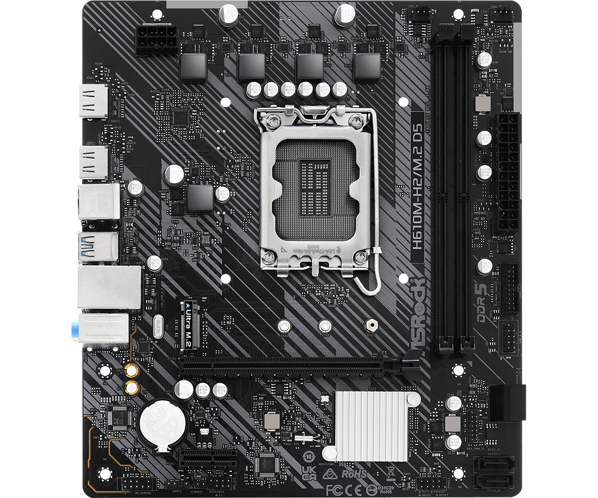 

Материнская плата ASRock LGA 1700 Intel H610 H610M-H2/M.2 D5