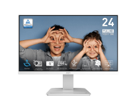 MSI PRO MP2412W 23.8" 16:9 FHD(1920x1080) VA Flat,1ms(MPRT),4000:1,100M:1,300nit,178 / 178,HDMI 1.4,Tilt,VESA,100Hz,White,1y war-ty