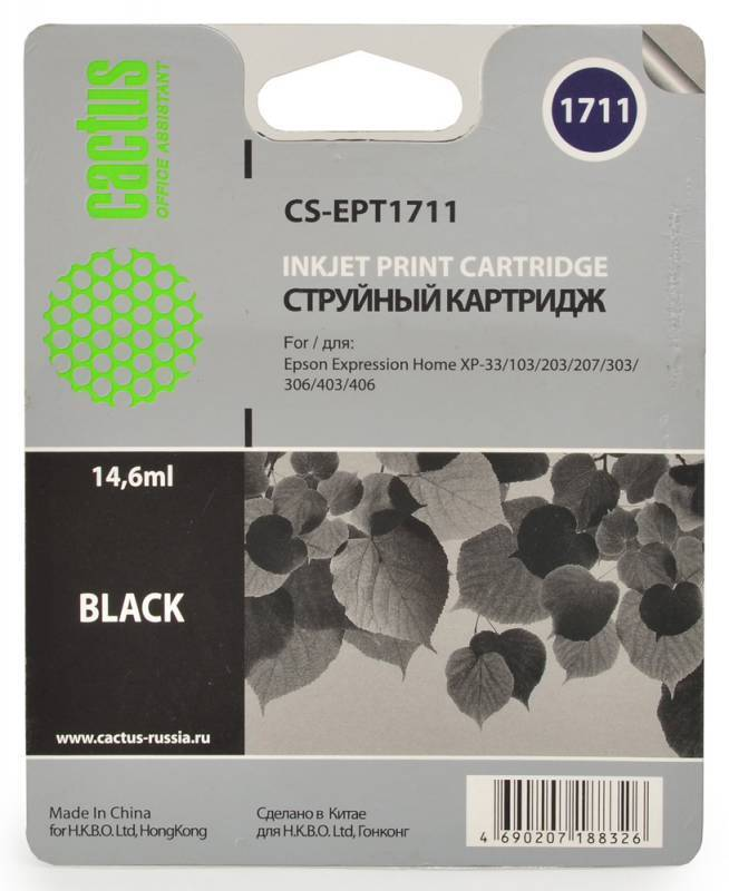

Картридж черный Cactus CS-EPT1711