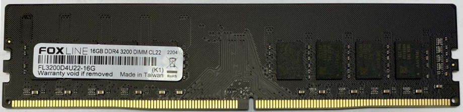   Foxline Desktop DDR4 3200 16GB, FL3200D4U22-16G