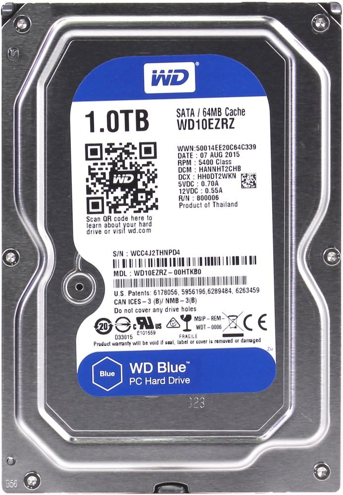 

Жесткий диск Western Digital Blue 3.5 EZRZ 1TB 5.4K SATA3