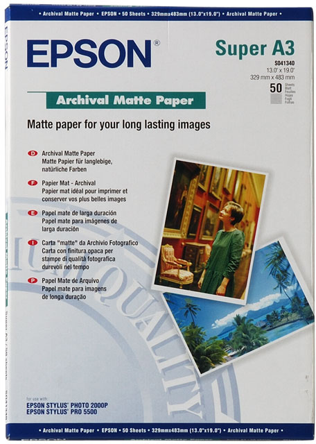  Epson Archival Matte Paper, C13S041340