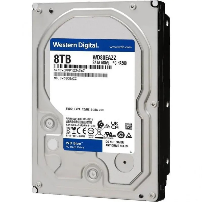 Жесткий диск  Western Digital Blue 3.5  8TB 5.64K SATA3