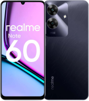 Смартфон Realme RMX3933 Note 60 128Gb 6Gb черный моноблок 3G 4G 2Sim 6.74" 720x1600 Android 14 32Mpix 802.11 a / b / g / n / ac GPS GSM900 / 1800 GSM1900 TouchSc A-GPS microSD