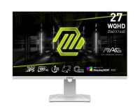 MSI MAG 274QRFW 27" 16:9 WQHD(2560x1440) Rapid IPS,1ms, 1000:1, 100M:1, 400nit, 178 / 178, 2xHDMI 2.0b, DP 1.4a, Tilt, Swivel, Height,Pivot,VESA,180Hz,White,1y w-ty