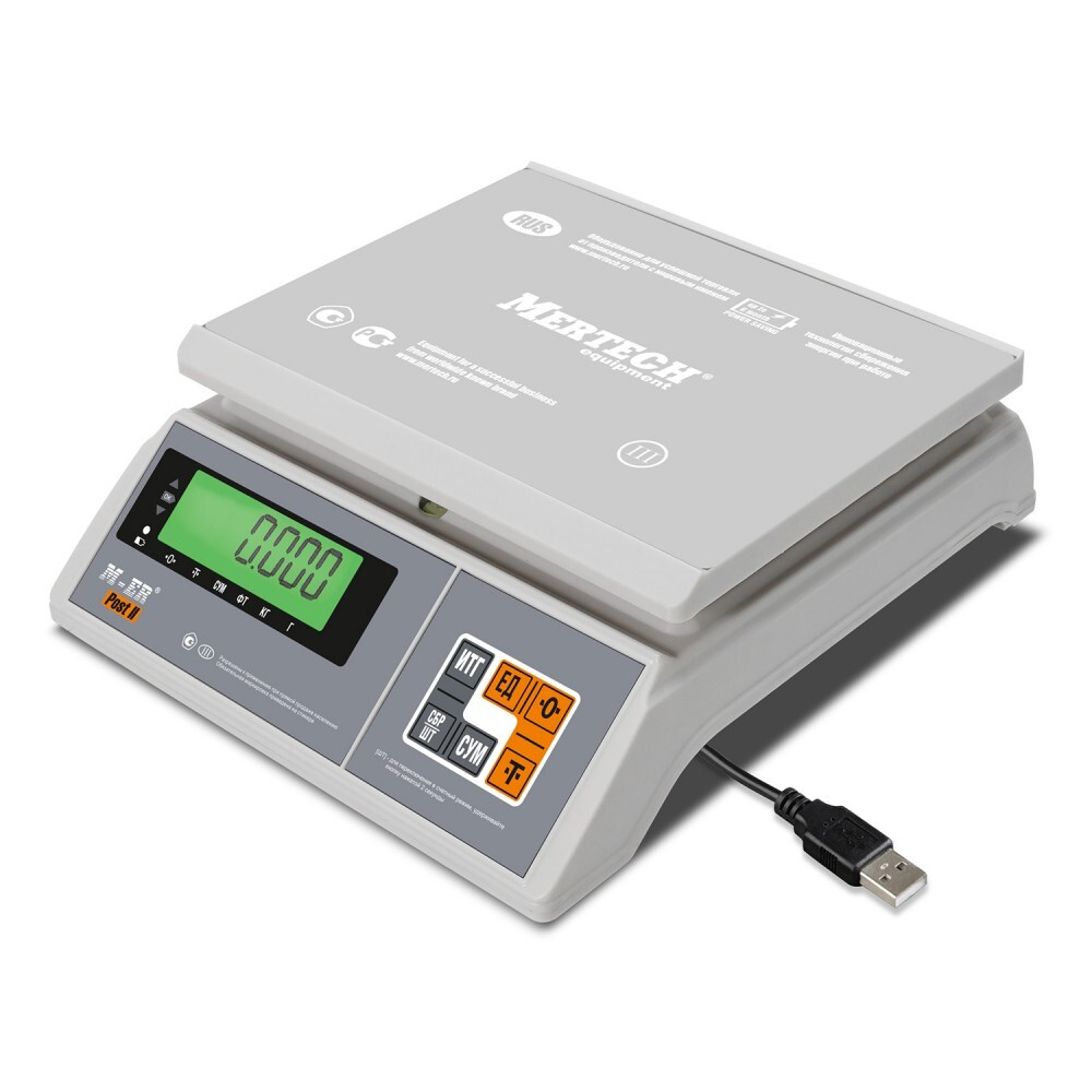 Весы MERCURY M-ER 326AFU-3.01 LCD с USB(COM)