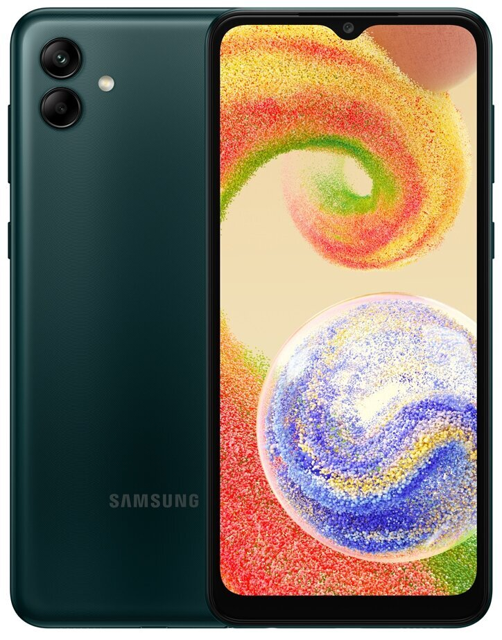 Смартфон Samsung SM-A045F Galaxy A04 64Gb 4Gb зеленый моноблок 3G 4G 6.5