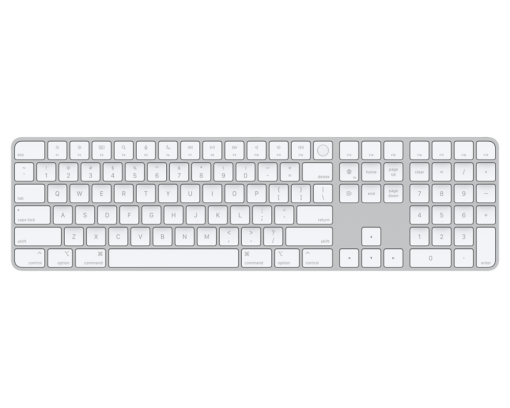 

Клавиатура Apple Magic Keyboard with Touch ID and Numeric Keypad for Mac MK2C3ZA/A, цвет белый EN keyboard