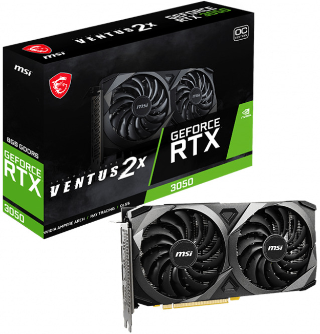 

Видеокарта MSI GeForce RTX 3050 8 Б