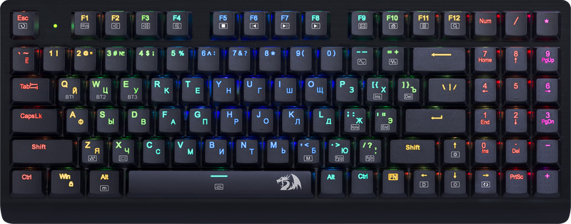 

Redragon Беспроводная клавиатура Dragonwarrior RGB,тонкая,94клавиш,б.п.