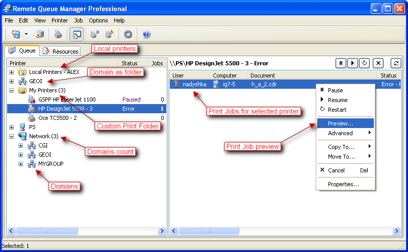 Remote Queue Manager 5.50 Professional UsefulSoft