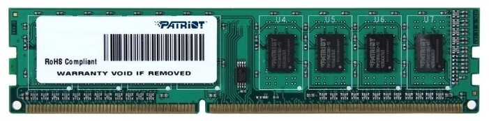 

Оперативная память Patriot Desktop DDR3L 1600МГц 4Gb, PSD34G1600L81, RTL