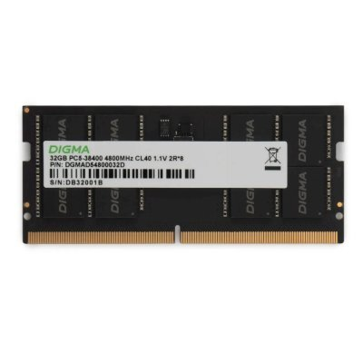 Оперативная память DIGMA DDR5  32GB, DGMAS54800032D, RTL DIGMA - фото 1