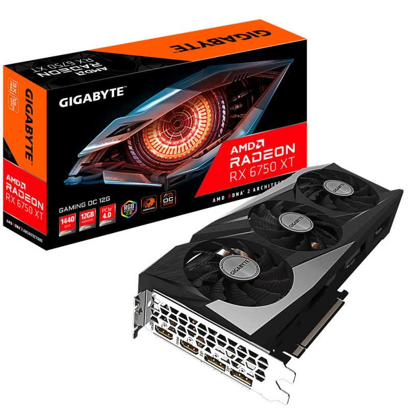 

Видеокарта Gigabyte Radeon RX 6750 XT 12 Б Retail