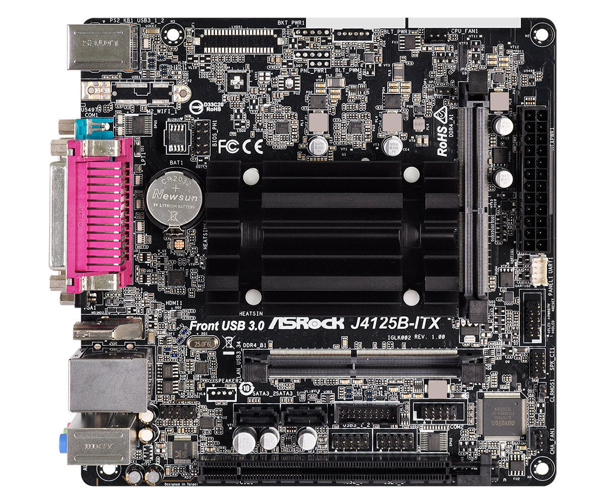 

Материнская плата ASRock Onboard CPU J4125B-ITX