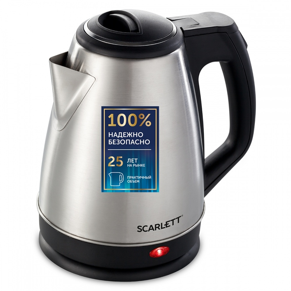 Чайник электрический SCARLETT SC-EK21S25, 1350Вт, серебристый Scarlett - фото 1